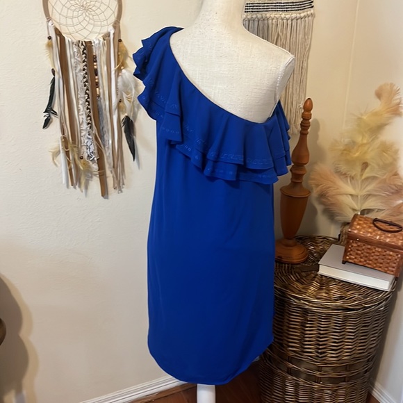 Blue One Shoulder Mini Dress by Apt 9 / Size Medium - Picture 6 of 8